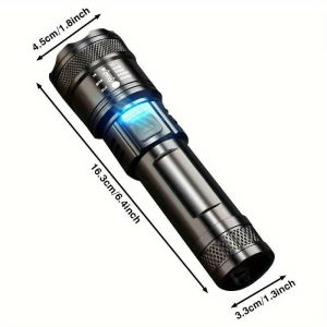 Super Bright Zoom LED Flashlight Rechargeable Waterproof Outdoor Lightweight Portable Flashlight