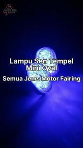 Lampu Sein Tempel Mini LED Untuk Semua Jenis Motor Fairing Ninja 250 300 R15 R15 R25 GSX 150 CBR R15 R25 Sen Oval Kecil Kuning Merah Biru