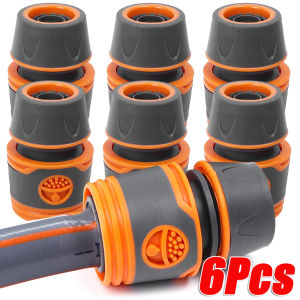 6Pcs Garden Water Tubing Quick Connector Hose Adapter Irrigation Pipe Connect Repair Plastic Coupling Joint Extender Fitting