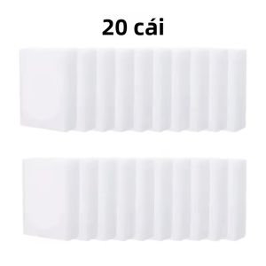 Bộ 10/20/30 Miếng Bọt Biển Tẩy Rửa Nhà Bếp Đa Năng Màu Trắng Dùng Cho Vệ Sinh Nhà Cửa Rửa Bát Dụng Cụ Phòng Tắm