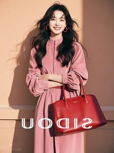 Winter New Style Korean Version Casual Pink Single Button Dress Womens Coat Matching Slimming Spring Festival Robe