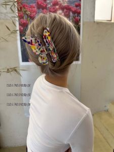 Butterfly in the Poem ~ Acetic Acid Big Hair Claws Elegant Colorful Young Adult Back Head Updo Shark Clip Hair Accessories Hair Claw