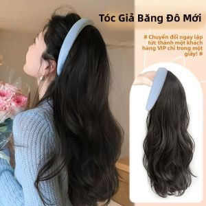 Detachable One-Piece Wig with Real Hair for Women Long Hair High Crown Full Head JIUQI