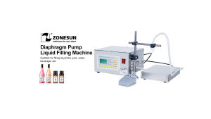 ZONESUN ZS-DP641W Semi Automatic Filling Machine Beverage Perfume Juice Food Grade Diaphragm Pump Water Bottle Filler