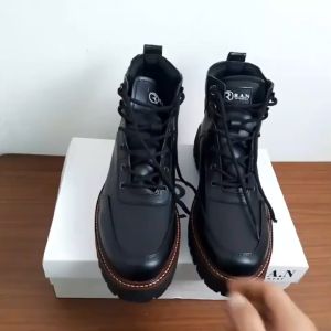 BISMA BLACK |ManNeedMe x RAN| Sepatu Boots Pria Casual Boot Cowok