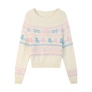 JNXS | Retro Stylish Wool One-Shoulder Dual Wear Sweater