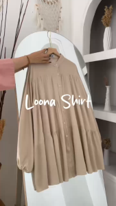LOONA SHIRT - FLOTTILICIOUS / Atasan Baju Wanita Polos Katun Rayon Adem / Fashion Outfit Wanita Casual Termurah Cantik Hits