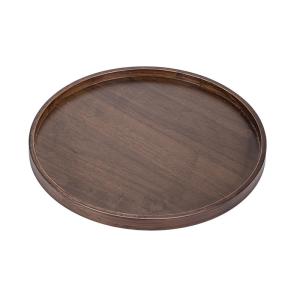GIANXI | Walnut Wood Commercial Home Round Japanese Tea Cup Holding Storage Tray