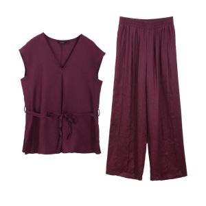 QLX | Comfortable Large Size Linen Suit for Plus Size Women