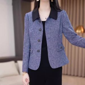 Elegant Short Luxury Outerwear Womens Fashion Versatile Spring New Classic Slimming Top Commute Loose Fit Long Sleeve