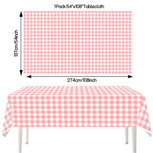 Kayou | 1/2/3pcs Red Gingham Plaid Table Cloths for Party Rectangle Table Cover for Picnic Farm Birthday Wedding Tablecloth Supplies