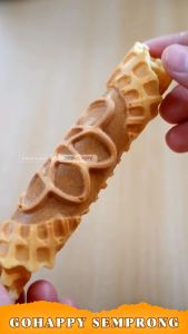 COD Cetakan kue  jepit semprong teflon anti lengket Egg Roll Round Shape Dessert Mold waffle KJ-059