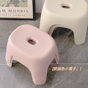 Durable Plastic Small Stool for Adults Home Use Living Room Shoe Changing Chair Bathroom Female Low Stool Sturdy Household Furniture