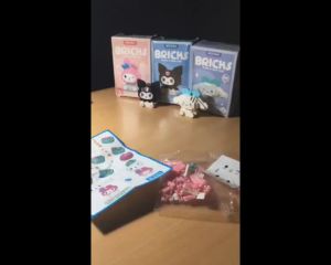 Toybebe Mainan Anak Bricks Kuromi Susun Sanrio Kuromi Mainan Anak Mainan Edukasi DIY 3DPuzzle Nano Block