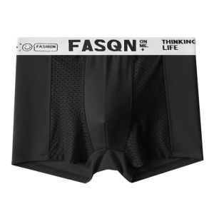 Men Boxer Shorts Graphene Antibacterial Man Underwear Ice Silk Boxers Solid Breathable Boxershorts Male Panties