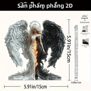 8in Cánh Thiên Thần Và Quỷ Acrylic Trang Trí Để Bàn Phong Cách Gothic Giả Tưởng Thiên Thần Hộ Mệnh Quà Tặng Trung Thành Đạo Cụ Chụp Ảnh Trang Trí Nghệ Thuật Nhà Cửa