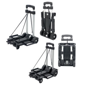 Folding Small Trolley Aluminium Hand Truck Small Pull Cart for Home Travel Shopping