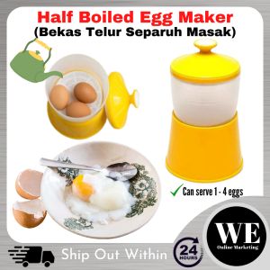 (Ready Stock) Half Boiled Egg Maker - Bekas Telur Separuh Masak Rebus Egg Cooker Semi Cook Half Boil Container Kaya Roti Malaysia Breakfast Telur Sarapan Malaysia