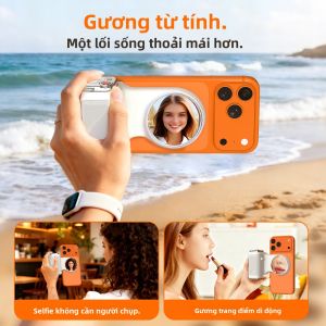 COMITOK MOCA Bộ Tăng Cường Chụp Ảnh Tự Sướng Không Dây Cho iPhone Với Chức Năng Khóa Lấy Nét Điều Khiển Từ Xa DSLR Có Thể Sạc Lại Tùy Chọn Đèn Gương Bổ Sung