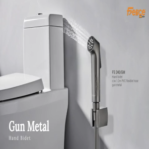 FS 240/GM Hand Bidet Spray Set (Gun Metal)  Available with 1.2m Hose Only / with Two-Way Bib Tap (FLE 515/GM) / with Angle Valve (FLE 508/GM)