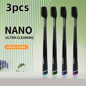 3 * 5 * 9 Pieces in Random Colors * High-End Nano Soft-Bristled Toothbrush Non-Slip Fashion Handle Adult Household Cleaning Gum Protection Toothbrush Single Individually Packaged Hotel Travel