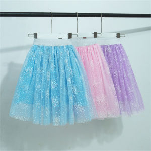3-12Y Childrens Skirts Girls Summer Spring Kids Clothing Gauze Print Cool Skirts Party Clothes Cotton Lace