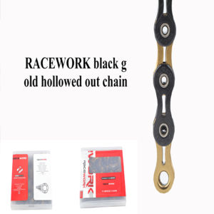 RKACEWORK 11 Speed Chain MTB Road Bike Ultra-light Skeleton Black Gold Chain 116L Mountain Bicycle 11V Chains For Shimano Sram