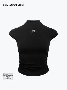 ANN ANDELMAN | 2026 Spring New Crystal Series High Neck Short Sleeve Fitted T-Shirt