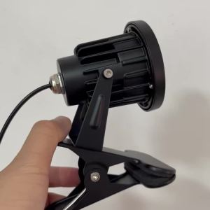 LED Spot Lights Plug in Outdoor Indoor Light 12W Warm White Waterproof Landscape Light Spotlight with Clip for Plant Yard Garden