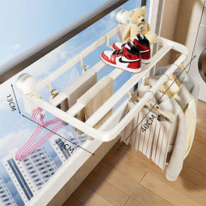 WALKING LU | Foldable Suction Wall-Mounted Shoe and Clothes Drying Rack