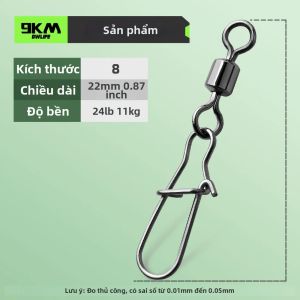 9KM DWLIFE | 50 Cái Khóa Xoay Câu Cá Bằng Thép Không Gỉ Nối Dây Câu Khóa Xoay Cho Cá Nước Ngọt Cá Mú Cá Da Trơn