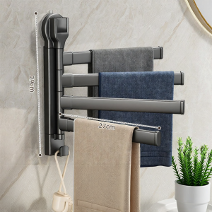 youqin | Suction Rotating Towel Rack Bath Organizer