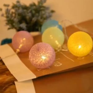 BIG balls 6CM Battery/USB 3M LED Cotton Ball String Fairy Christmas Lights with battery