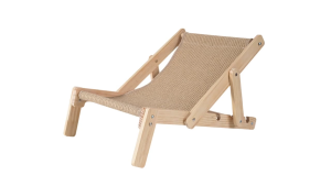 Adjustable Cat Lounge Chair Cat Hammock Bed Elevated Cat Bed with Durable Sisal Scratcher Durable and Non Shedding Sisal Scratcher Wood Cat Chair Cat Furniture of Mini Beach Chair for Pet Cat