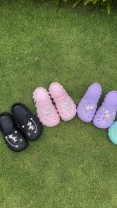MOSEE Sandal Baim Fuji Wanita Unicorn Chain Jibbitz Series Kekinian Tebal 3cm Anti Slip