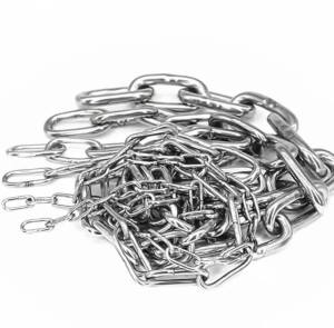 1Meter 304 Stainless Steel Chains Lifting Chain Rope Multi-purpose Metal Chain for Guardrail Decoration Pet Traction Bike Lock