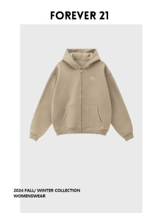 Forever 21 Doggies Open Cardigan Zipper Hoodie Long Sleeve Womens Spring Autumn Style plus Size Inner Wear Pear Shape Fit