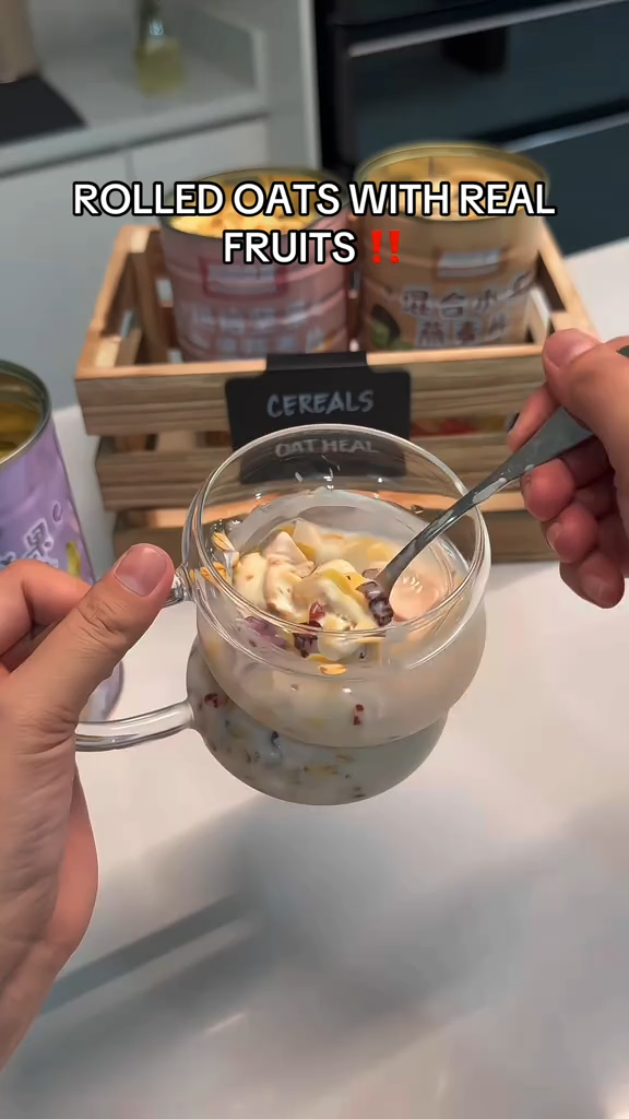 Chia Seed Oatmeal 1500g Oats Diet Yogurt Fruit and Mixed Nuts Three Flavors Whole Grain Rolled Oats