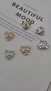 10 ประกาย รูปดอกไม้ ประแกสสังคราฟ กระดูม คลิปหนีบ เครื่องประดับหมวก ปู่ Rhinestone กิ๊บติดผมไข่มูก