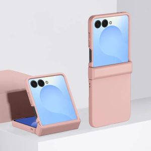 Hinge Protective Solid Color Shockproof Folding Phone Case For Samsung Z Flip 7 6 5 4 3 ZFlip7 Flip6 Flip5 5G Hard PC Slim Cover