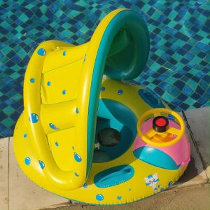 Pelampung Renang Duduk Bayi Karakter Perahu Mobil Mobilan Ada Setir / Baby Swim Trainer / Ban Renang Bayi / Ban Pelampung Ring Safety Baby Boat