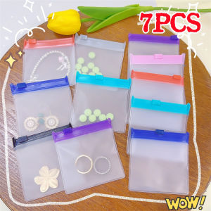 7PCS Pill Pouch Bags Zippered Pill Pouch Reusable Pill Colorful Bags Clear Eva Pill Bag Self Sealing Medicine Jewelry Organizer Storage Bags