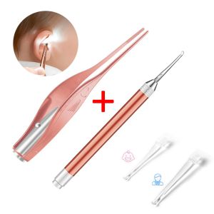 Ear wax remover with light Kids LED Light Ear Wax Removal Ear Care Wax Spoon Digger Flashlight Earpick for Children