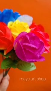 Bunga Mawar Artifisial 1 Tangkai - Single Rose Artificial Flower Plastic - Bunga Kuncup Tropis Mekar Buatan Lebar 5 cm Tinggi 31 cm Bouquet Buket Plastik - Dekorasi Dekor Decorative Perlengkapan Florist Hiasan Bucket