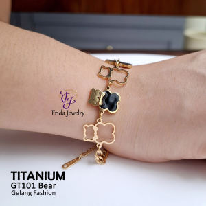 Gelang Titanium Rante Bear: Perhiasan Fashion Import Premium & Anti Karat