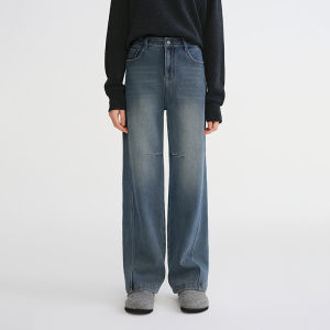 DUSHU | High Waist Vintage Warm Denim Jeans
