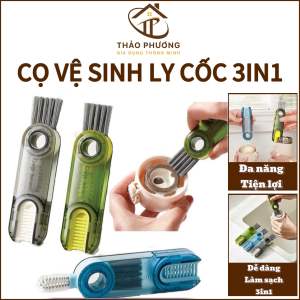 Cọ Vệ Sinh Ly Cốc 3in1 Cọ vệ sinh đa năng dụng cụ vệ sinh cốc bình nước xoay 360