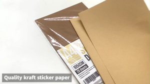FMP A4 Size Quaff Kraft Sticker Paper Dark/Light 165gsm Inkjet Sticker Paper for Labelling 20sheets/pack