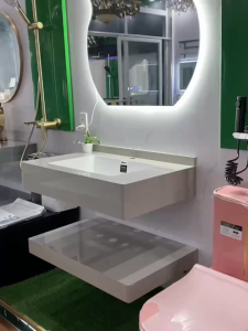 NEW Bàn Đá Bo Góc  Nhà Tắm 2 Tầng Tràn Viền Vô Cực Kèm Chậu Âm Bàn Chống Xước Mẫu Mới Nhất Hot Nhất Hiện Nay - Hàng Nhập Khẩu Cao Cấp Bảo Hành 10 Năm