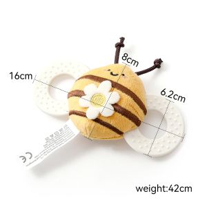 Baby Crib Mobile Rattle Toy For 0-12 Months Baby Bee Themed Nursery Mobile Set Wooden Crib Hanging Rattle Infant Sensory Toys